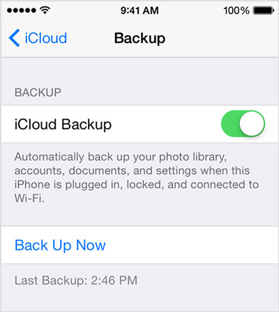 Backup do iCloud