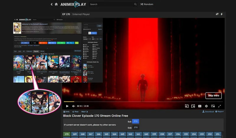 unblocked anime website for school: animixplay