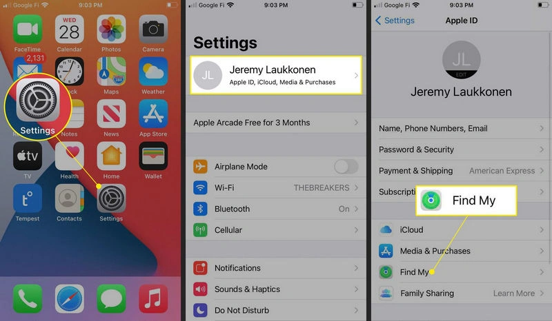 bypass icloud via settigns