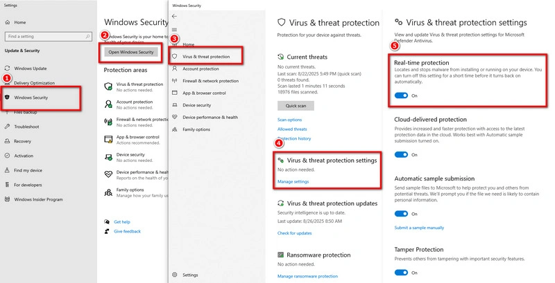 disable windows defender