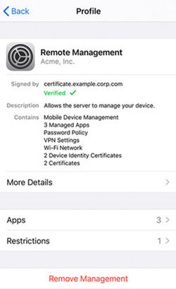 remove mdm profile