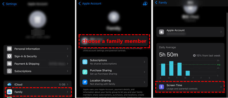 reset screen time passcode for child