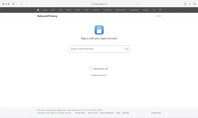 sign in apple account