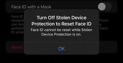 turn off face id