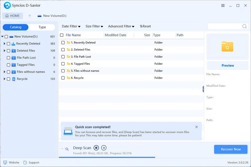 scanning hard drive data