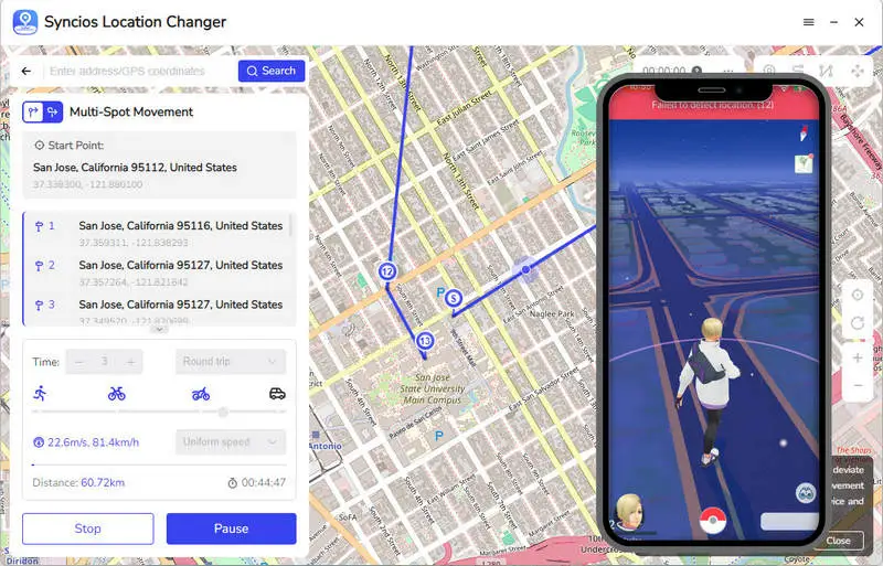 Move along customized routes
