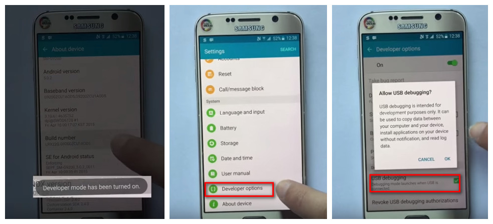 Debug Samsung Galaxy S6 Edge