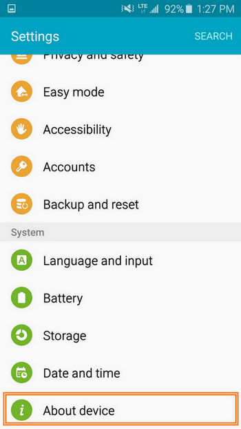 enable debugging mode on Samsung Galaxy Note 5/4/3