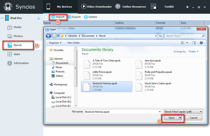 Import Ebooks to iPad Pro