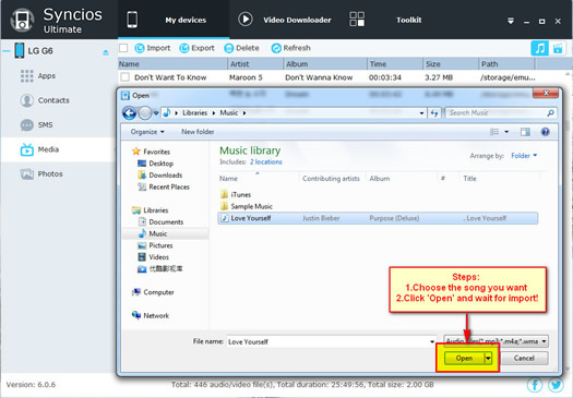 import music to lg g6 step13