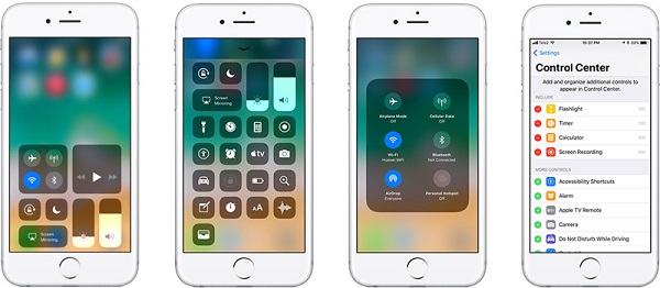 iOS 11 control center