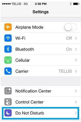 turn on do not isturb