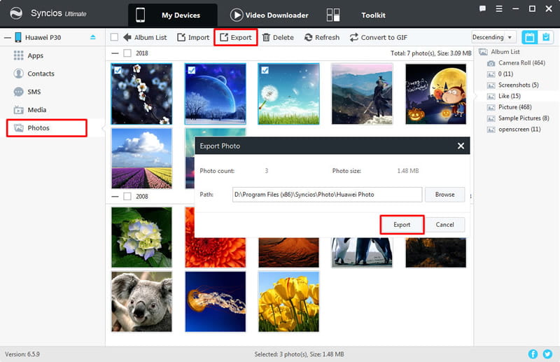 export huawei p30 photos