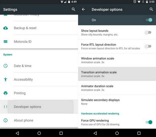 Motorola Moto Z USB Debugging