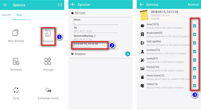 restore Samsung Galaxy Note 9 from SD card