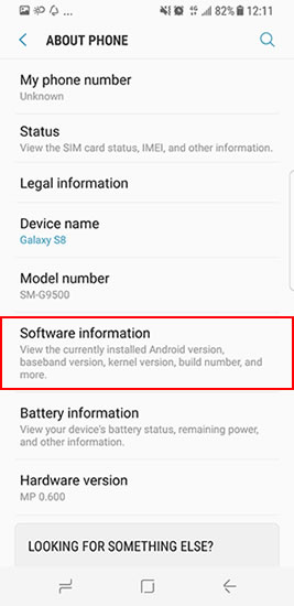 debug samsung galaxy s8 step2