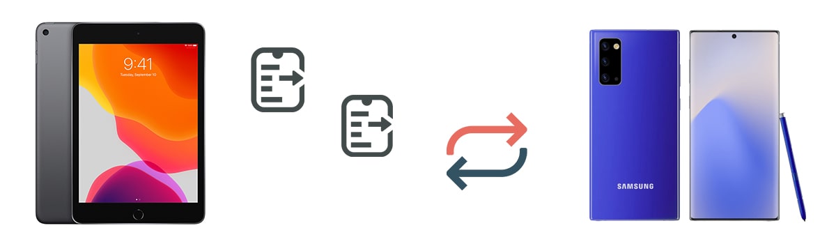 transfer data between iPad and Samsung Galaxy Note 20