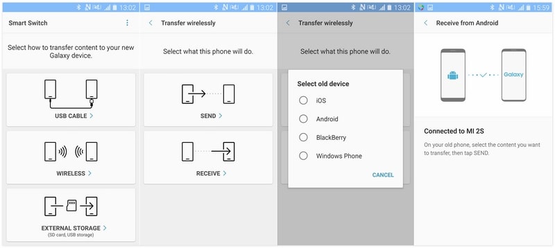 transfer old Samsung phone contents to Samsung Galaxy S21