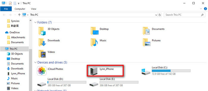 open file explorer