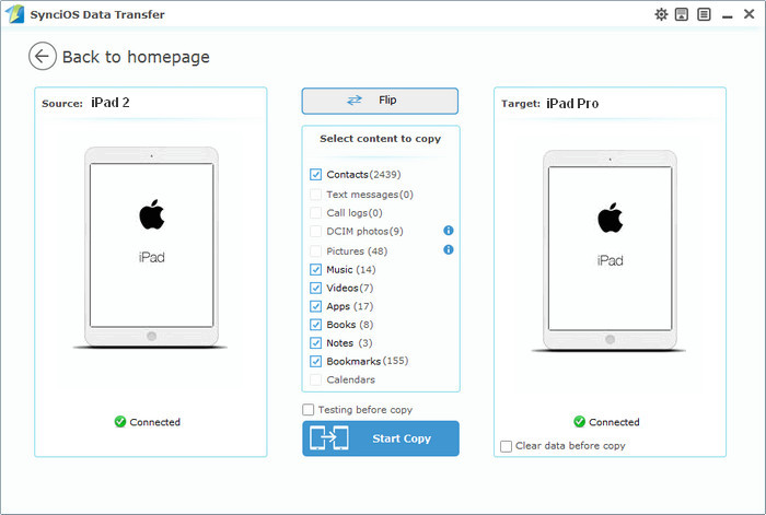 one-click iphone to iphone tranfer