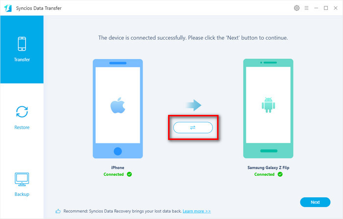 connect iPhone and Samsung Z Flip