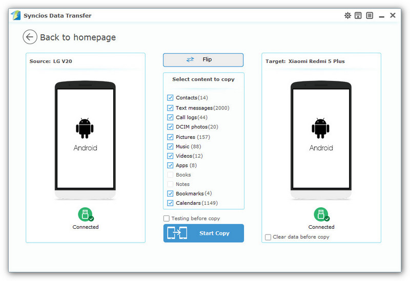 transfer data to Redmi 5