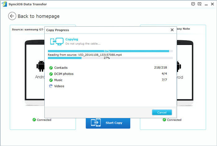 Syncios iOS to Android Transfer