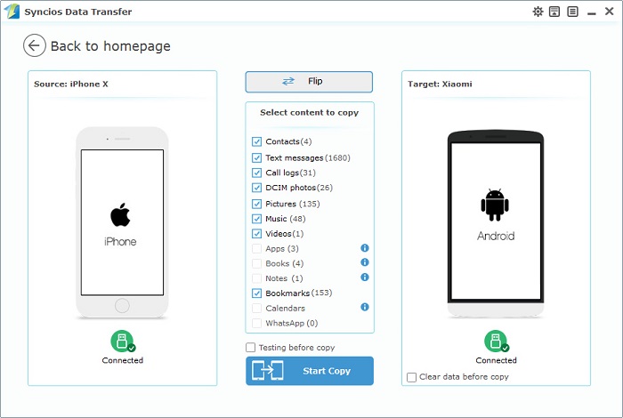 transfer data from iPhone X to Huawei