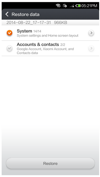 xiaomi mi5/4/3/2 restore