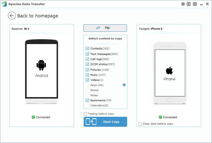 phone to phone transfer step2