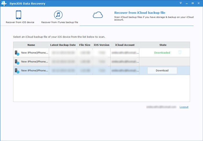 extract iCloud backup files