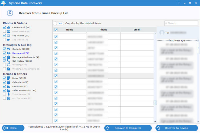 connect ios device to syncios data recovery