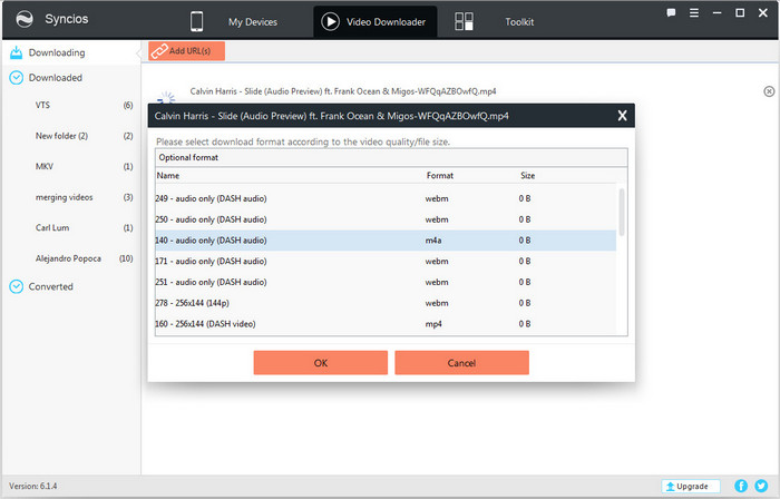 Choose the Output Format Manually