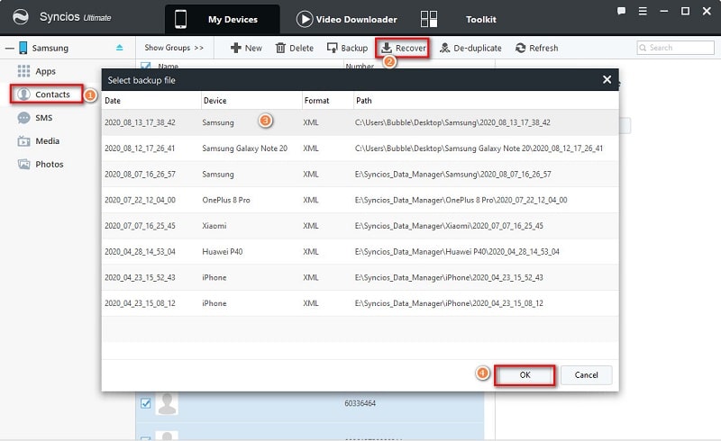 restore data to Samsung Galaxy Note 20 and 20 Ultra