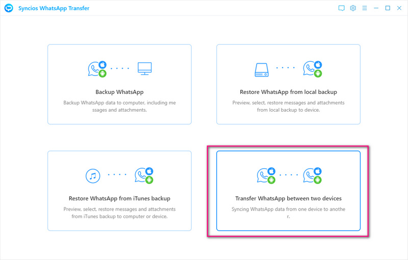 choose transfer WhatsApp between two devices
